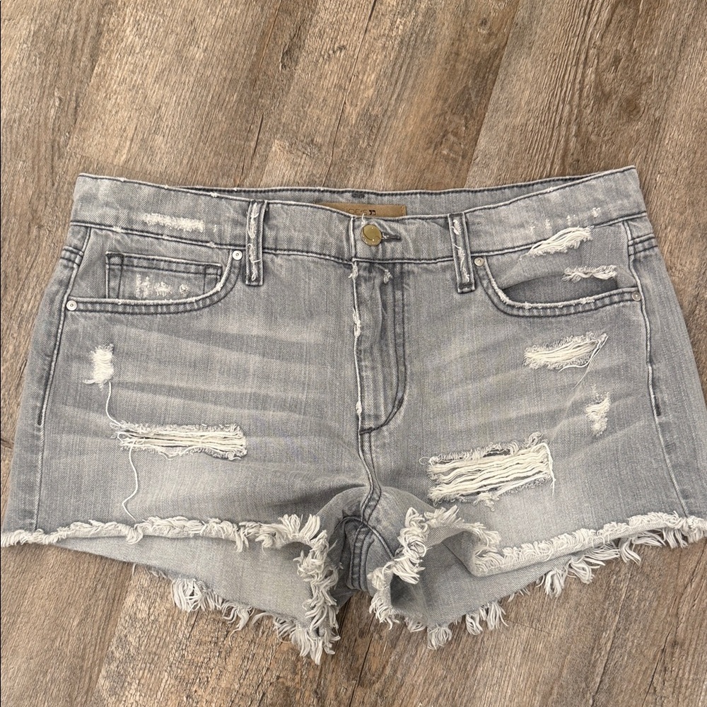 Joe’s Jeans Distressed Gray Denim Shorts